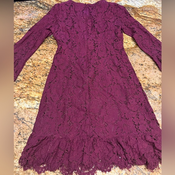Lulus Maroon Crochet Mini Dress - Picture 2 of 9
